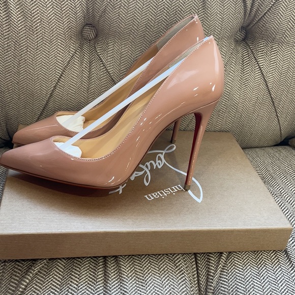 Christian Louboutin Shoes - Christian Louboutin Nude Pigalle Follies point toe heel 37